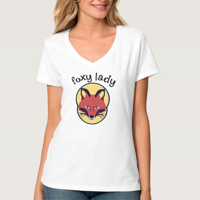 Foxy Lady Face T-Shirt (Vorderseite)