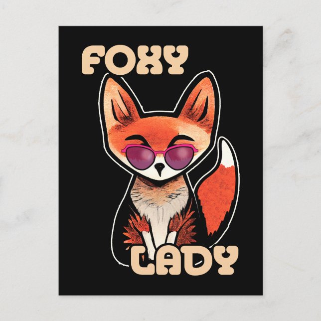Foxy Lady | Niedlich Fox Postkarte (Vorderseite)