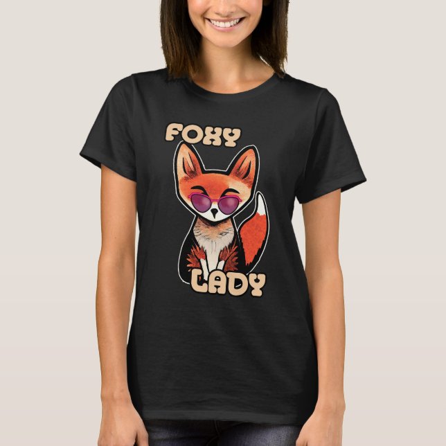Foxy Lady | Niedlich Fox T-Shirt (Vorderseite)