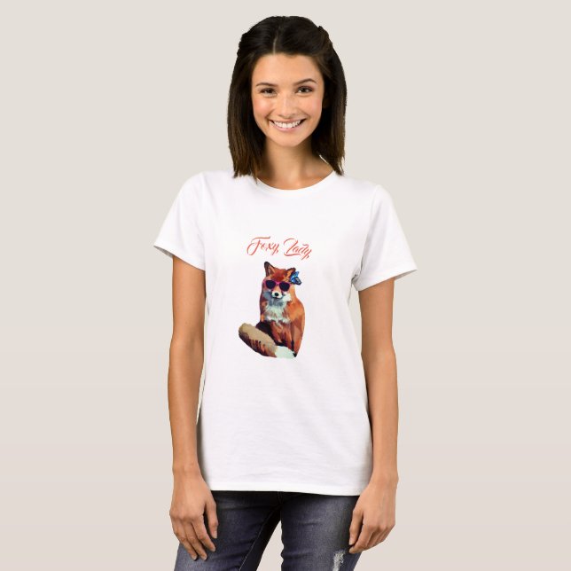 Foxy Lady Niedlicher und lustiger T - Shirt (Vorne ganz)