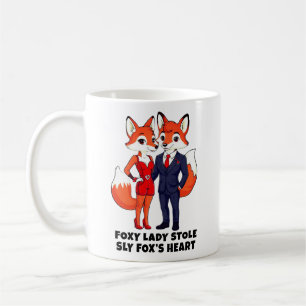 Foxy Lady Stole Sly Fox's Heart Valentine Day Lieb Kaffeetasse