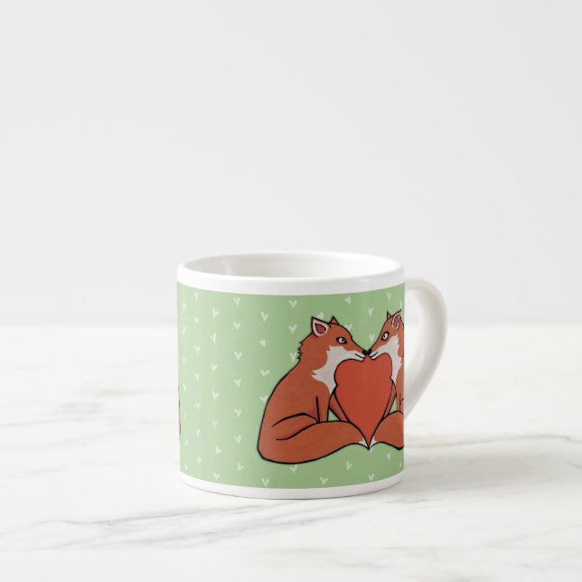 Foxy-Liebe Espresso Tasse (Vorderseite Rechts)
