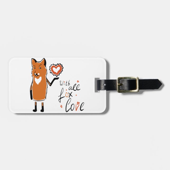 Foxy-Liebe Gepäckanhänger (Vorderseite horizontal)