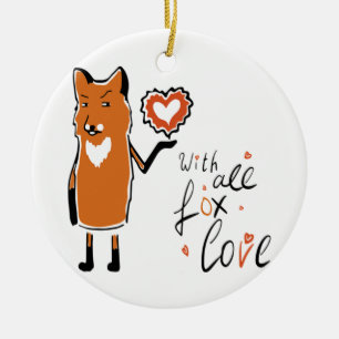 Foxy-Liebe Keramik Ornament