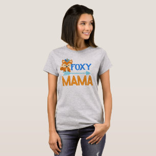 Foxy Mama Wild One Blue Woodland Party T - Shirt