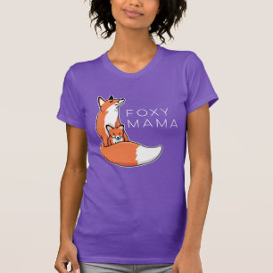 Foxy Mutter roter Fox und Welpe T-Shirt