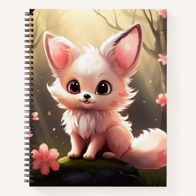 Foxy Niedlich Bullet Line Notebook Notizbuch (Vorderseite)
