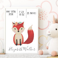 Foxy Personalisiert Kinderzimmer Wall Art