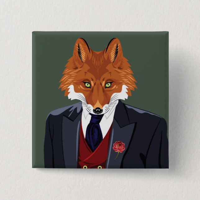 Foxy-Portrait Button (Vorderseite)