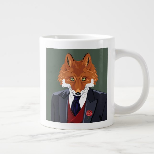Foxy-Portrait Jumbo-Tasse (Rechts)