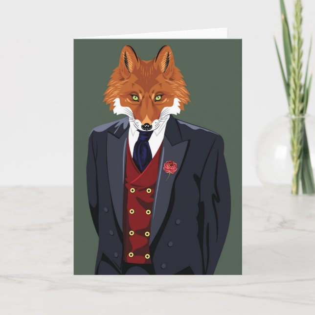 Foxy Portrait Karte (Vorderseite)