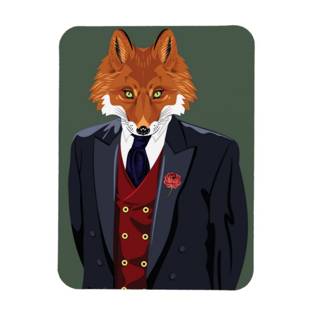 Foxy Portrait Magnet (Vertikal)