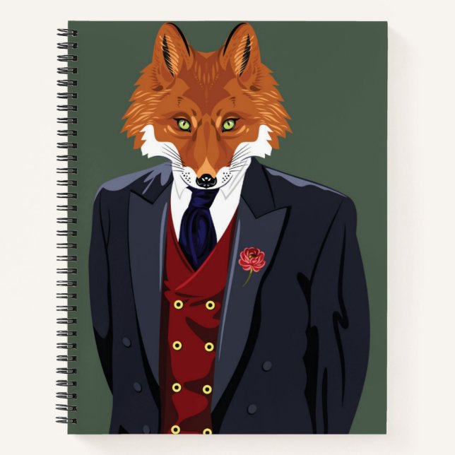 Foxy Portrait Notizbuch (Vorderseite)