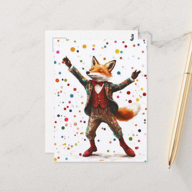 Foxy Postkarte (Vorderseite/Rückseite Beispiel)