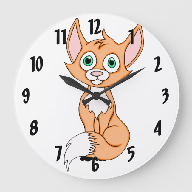 Foxy Roxy Große Wanduhr (Vorderseite)