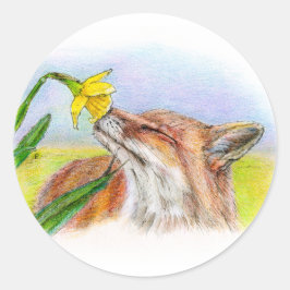 Foxy Runder Aufkleber