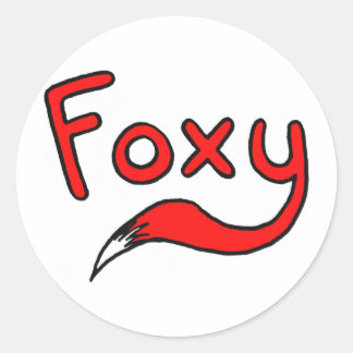 Foxy Runder Aufkleber