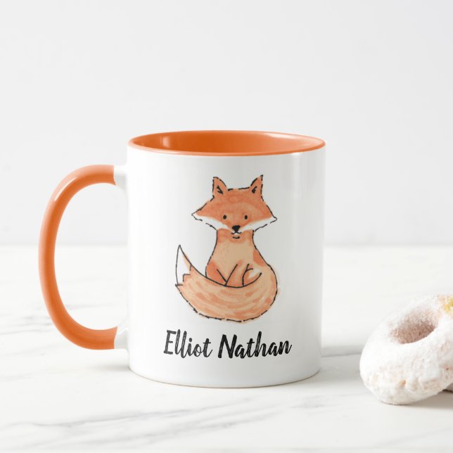 Foxy Solo Individuelle Name Tasse (Mit Donut)