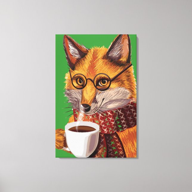 Foxy Tea Time Leinwanddruck (Vorderseite)