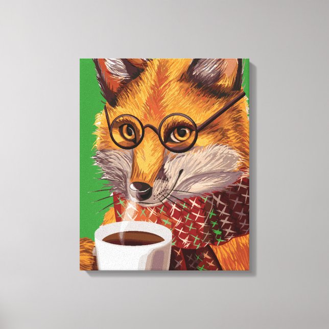 Foxy Tea Time Leinwanddruck (Vorderseite)