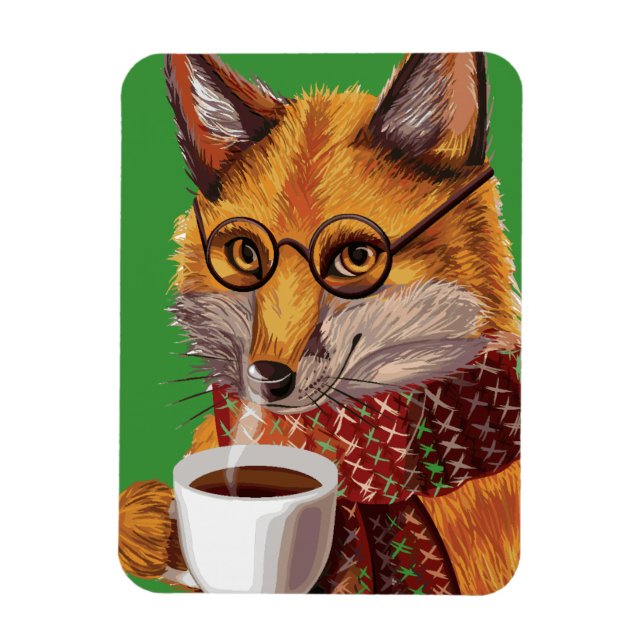 Foxy Tea Time Magnet (Vertikal)