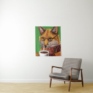 Foxy Tee-Zeit Wandteppich