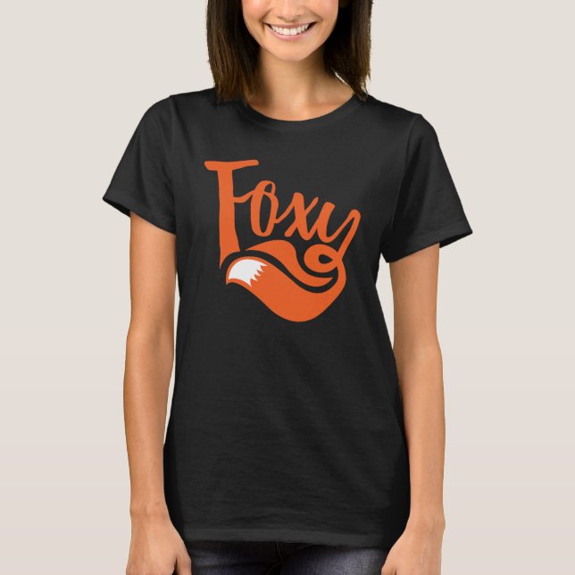 Foxy Text auf T - Shirt (Vorderseite)