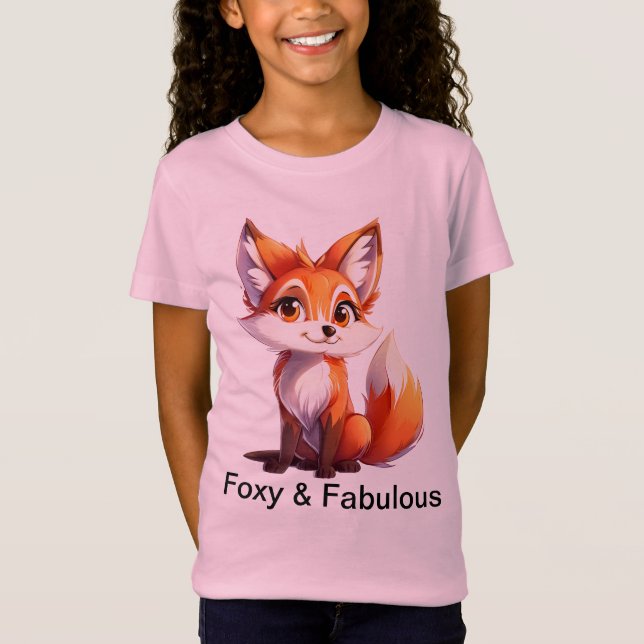 Foxy und Fabulous - Niedlicher Fox-T - Shirt für M (Vorderseite)