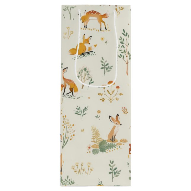 "Foxy Wine Gift Bag" Geschenktüte Für Weinflaschen (Vorderseite)