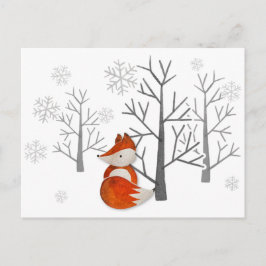 Foxy Winter Forest Postkarte