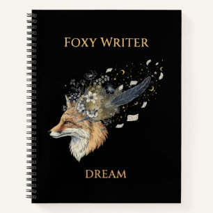 Foxy Writer Himmels Traum   Whimsical Fuchs & Quil Notizbuch