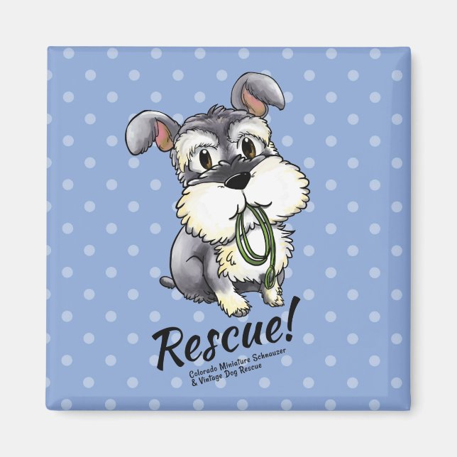 Fozi - Custom Schnauzer Magnete (Vorne)