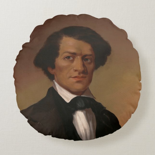 Fr3d3rick Bailey Douglass: Legende Ziviler Rechte Rundes Kissen (Vorderseite)