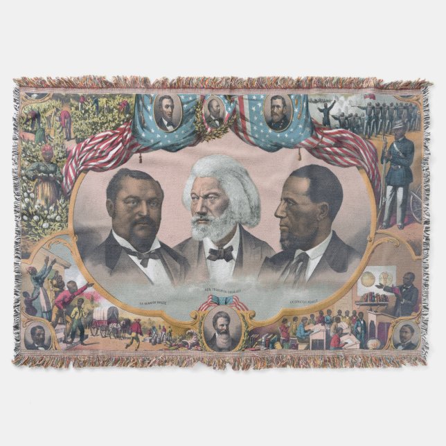Fr3d3rick Bailey Douglass mit Black Abolitionist Decke (Vorderseite)