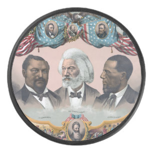 Fr3d3rick Bailey Douglass mit Black Abolitionist Eishockey Puck