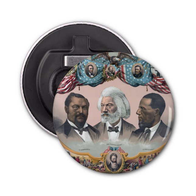 Fr3d3rick Bailey Douglass mit Black Abolitionist Flaschenöffner (Vorderseite)