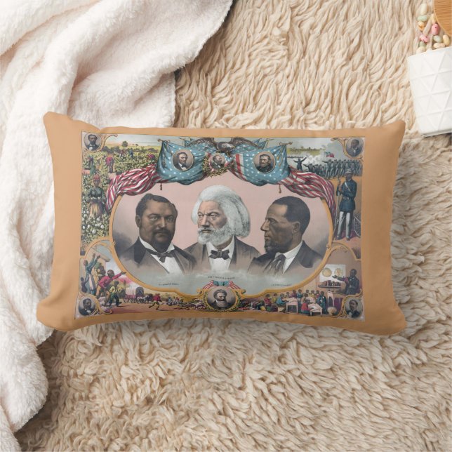 Fr3d3rick Bailey Douglass mit Black Abolitionist Lendenkissen (Decke)