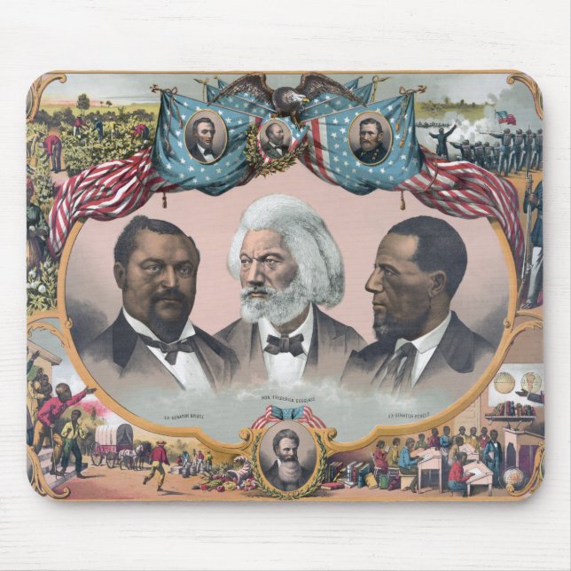 Fr3d3rick Bailey Douglass mit Black Abolitionist Mousepad (Vorne)
