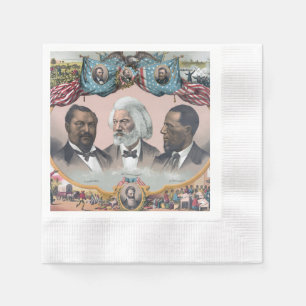 Fr3d3rick Bailey Douglass mit Black Abolitionist Serviette