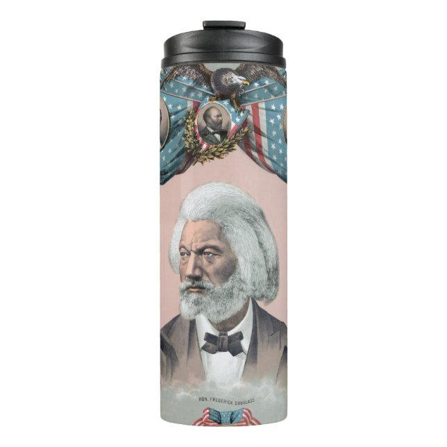 Fr3d3rick Bailey Douglass mit Black Abolitionist Thermosbecher (Vorderseite)