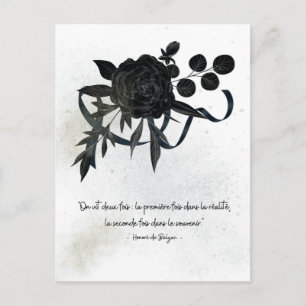 FR   Carte de condoléances – Rose noire Postkarte