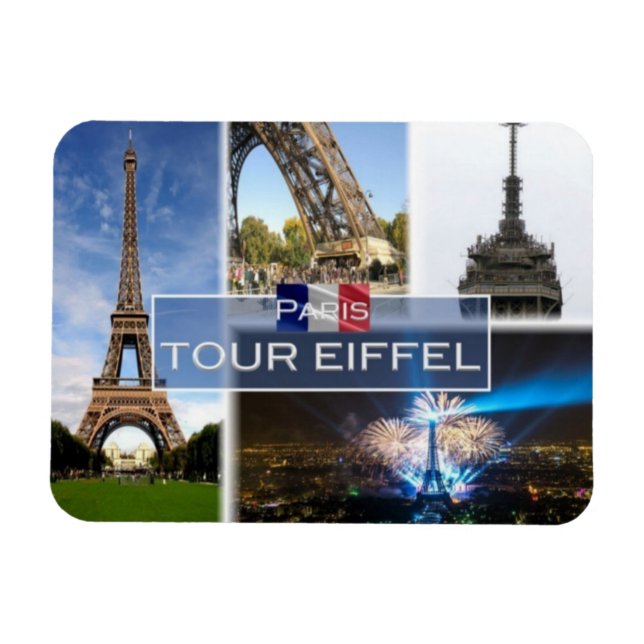 FR Frankreich - Der Eiffelturm Paris - Magnet (Horizontal)