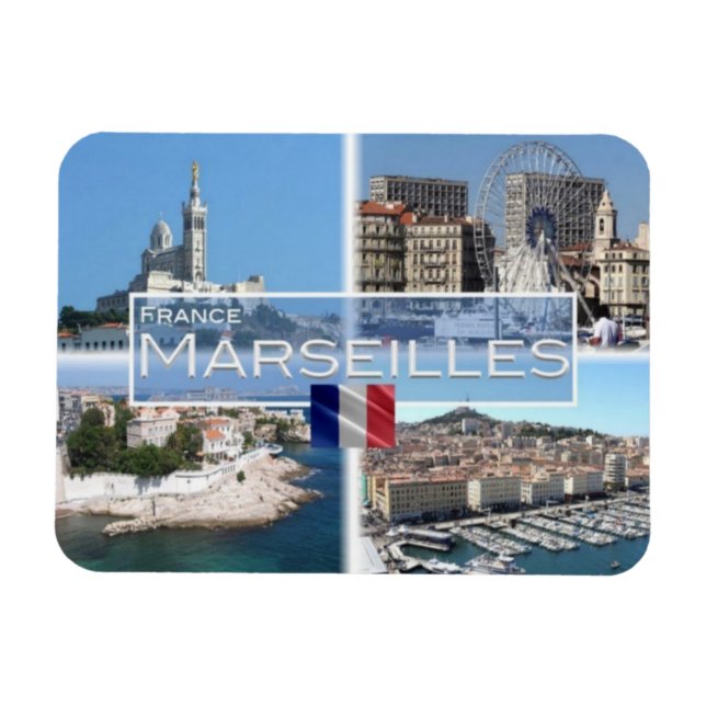 FR Frankreich - Marseille - Magnet (Horizontal)
