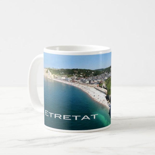 FR Frankreich - Normandie - Etretat - Die Klippen  Kaffeetasse (Vorderseite Links)