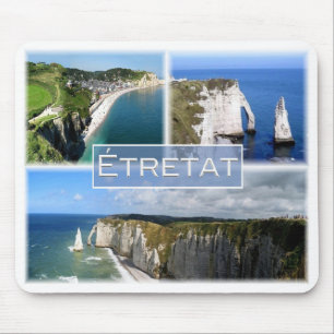 FR Frankreich - Normandie - Etretat - Die Klippen Mousepad