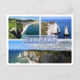 FR Frankreich - Normandie - Etretat - Die Klippen  Postkarte