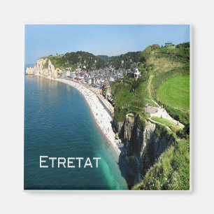 FR - Frankreich - Normandie - Etretat - Panorama - Magnet