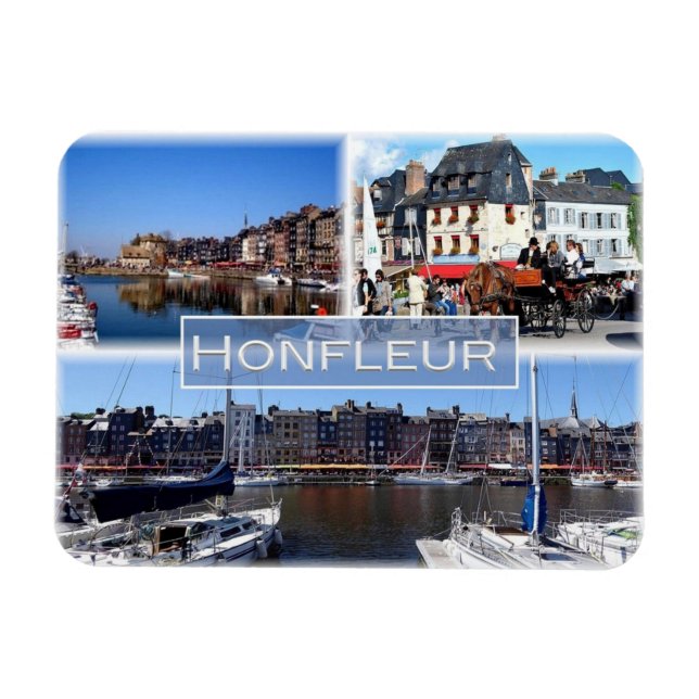 FR Frankreich - Normandie - Honfleur - Hafen - Magnet (Horizontal)