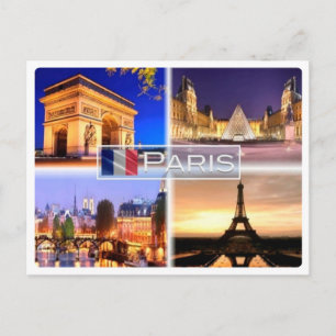 FR Frankreich - Paris - Nachts - Postkarte