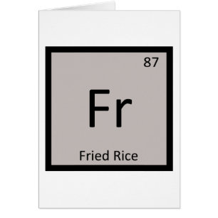 Fr - Frittierte Reis Chemie Periodensystem Symbol